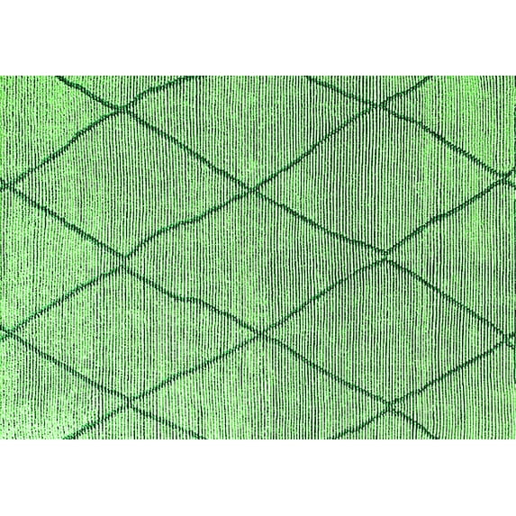 Ahgly Company Indoor Rectangle Oriental Green Industrial Area Rugs, 2' x 4'