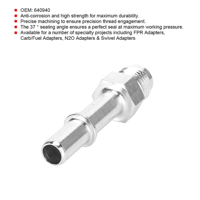 Adaptador de combustible ANGGREK 6 AN macho a 3/8 pulgadas desconexión rápida SAE 640940