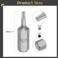 thumbnail image 2 of Uxcell 2pcs 1/4" Hex Shank T8 Head 1" Length Torx Screwdriver Bit, 2 of 6