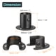 thumbnail image 2 of Uxcell 1'' Dia Stainless Steel Closet Pole Sockets Closet End Supports Flange Rod Set, Black 4 Pack, 2 of 7