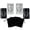 Wing-Black&Silver, variant on Limbo's Small Keepsake Urns - Set of 4 Aluminium Mini Urns for Human/Pet Ashes - Black