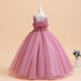 thumbnail image 5 of SJLDQY Flower Girls Maxi Dress Sleeveless Tulle Princess Dress Bridesmaid Wedding Pageant Party Formal Gowns, 5 of 6
