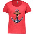 thumbnail image 3 of Inktastic Nautical Anchor and Rope Women's Plus Size T-Shirt, 3 of 5