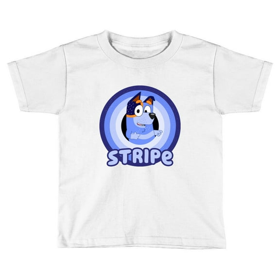 Stripe Circle Toddler T Shirt Bluey Party Shirt, Bluey Dog T-Shirt, Bluey Friends Shirt TODDLER SHORT SLEEVE TEE BELLA CANVAS 3001T