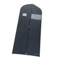 thumbnail image 3 of deevoka 2xHanging Garment Bags Dress Bag Dustproof Bag Men Suits Cover for suits Shirts Black 130cm, 3 of 9