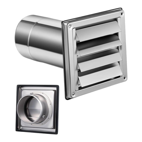Air Vent Duct Grill Wall Square Tumble Air Outlet Stainless Steel Ventilation Cover Fan Outlet Easy to Install