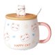 thumbnail image 1 of Bonita taza de gato con tapa, regalo de 400 ml, taza de café de cerámica con cuchara y posavasos, taza de café, té, cacao, Navidad, dulce regalo de cumpleaños para novia., 1 of 5