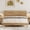 Oak, variant on Queen Size Bed Frame with Minimalist Wave Headboard, Wooden Platform Bed Frame with Solid Wood Legs and Mid-Beam Support for Bedroom Furniture, Oak