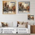 thumbnail image 4 of Designart "Brown And Orange Artistic Tributes To The Art Deco Era" City Art Deco Wall Art Print, 4 of 5