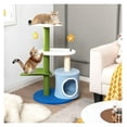 thumbnail image 3 of FASCK 34.5 Inch 4-Tier Cute Cat Tree with Jingling Balls & Condo, Multi-Level Cat Tower with Scratching Posts for Indoor Kittens and Adult Cats, 3 of 9