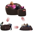 thumbnail image 4 of Puff Baggy 2 en 1 Cama Matrimonial con Taburete Chocolate 140 x 180 cm, 4 of 4