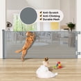 thumbnail image 4 of Retractable Pet Gate, Domipet 120" Extra Wide ABS Expandable for Livingroom Outdoor, Gray, 4 of 7