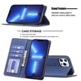 thumbnail image 4 of iPhone 13 Pro Max Wallet Case, PU Leather Flip Kickstand Magnetic with Card Holder Shockproof Soft TPU Protective Cover, Blue, 4 of 6
