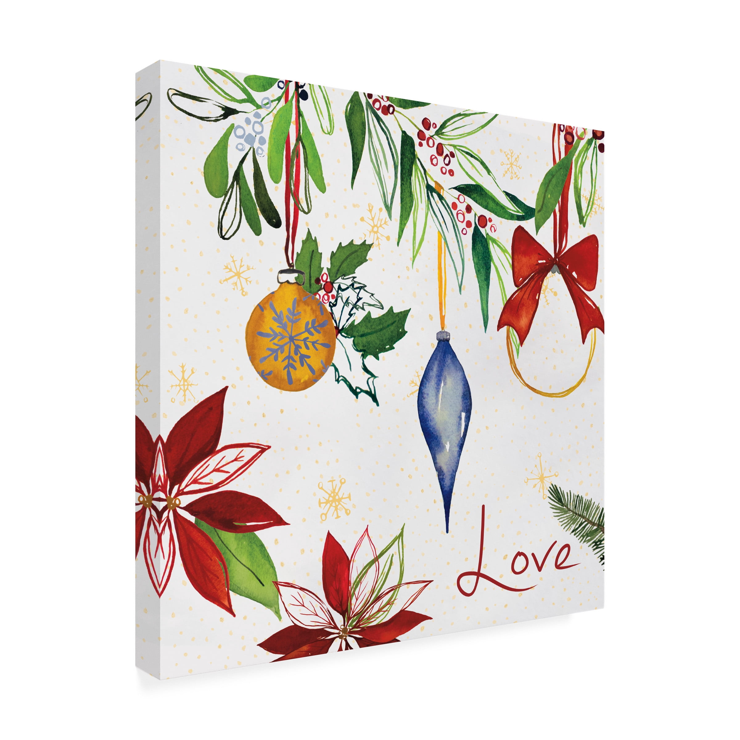 Harriet Sussman 'Watercolor Christmas II' Canvas Art
