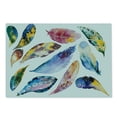 thumbnail image 2 of Tribal Cutting Board, Tribal Feather Magic and Balance Harmony Print, Decorative Tempered Glass Cutting and Serving Board, Large Size, Multicolor, by Ambesonne, 2 of 5
