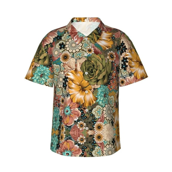 Balery Men'S Summer Hawaiian Shirts Short-Sleeve Design Name Printed Casual Shirts - Size Name