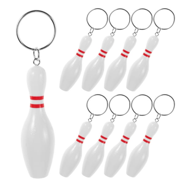 9 llaveros de bolos, elegante llavero de coche, exquisito llavero decorativo, pequeño regalo para hombres y mujeres.