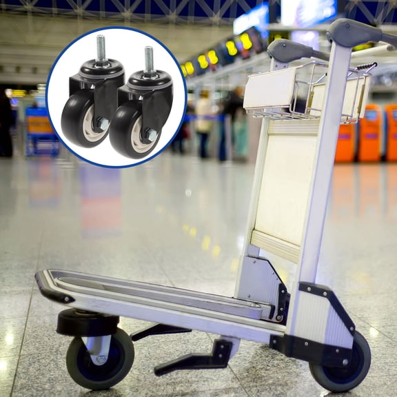 SEWCHICS 4-Pack Heavy Duty Black Office Chair Caster Wheels with Brake, Smooth Rolling Replacement, High Load Capacity