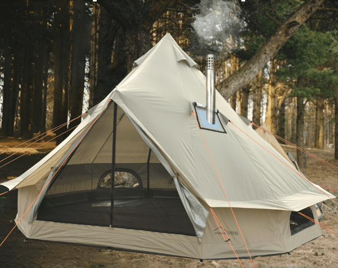 Luxury Yurt Tent 8-10 Person Bell Family Camping Tent With Sturdy Center And Door Pole Large Outdoor Glamping Camping Tent Oxford 4 Season Tent Waterproof For Outdoor Camping Hunting Hiking