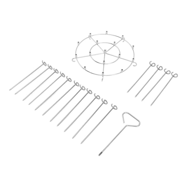 B B Q Support à brochettes en acier inoxydable pour friteuse Ninja Foodi 8QT