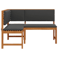 thumbnail image 3 of vidaXL Garden Corner Bench with Cushions 140x100x91 cm Solid Wood Acacia, 3 of 5