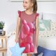 thumbnail image 4 of Balery Pink Balloon Puppy Art Camisón de princesa para niñas, pijama de algodón con mangas abullonadas, suave y bonito.-XX-Large, 4 of 6
