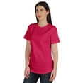 thumbnail image 4 of Inkmeso T-Shirt Basique à Col Rond pour Femmes, Manches Courtes, Coupe Régulière, Long Tee, Haut d'Entraînement, 4 of 8
