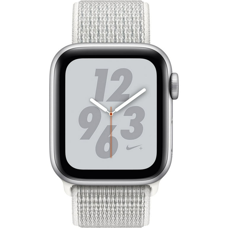 Apple Watch Nike+ Series 4 (GPS + 40mm, Silver Aluminum, Summit White Nike Sport Loop) - Walmart.com