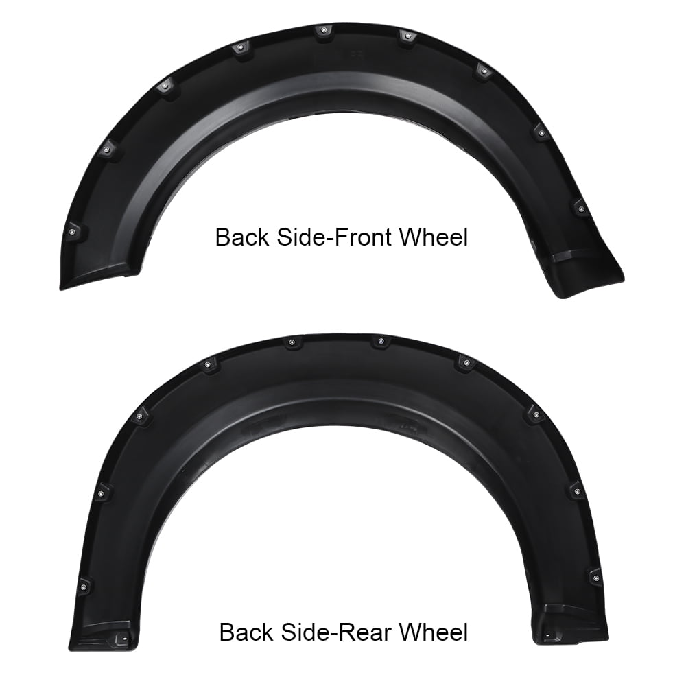 PIT66 Fender Flares Fit For 2009-2014 Ford F150 Truck Black Pocket Rivet Style Wheel Cover 4PCS