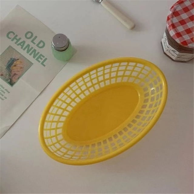 Cestas de comida rápida, ovaladas de 23x15,5, juego de 10, reutilizables, aptas para microondas y lavavajillas, ideales para hamburguesas, patatas fritas y sándwiches