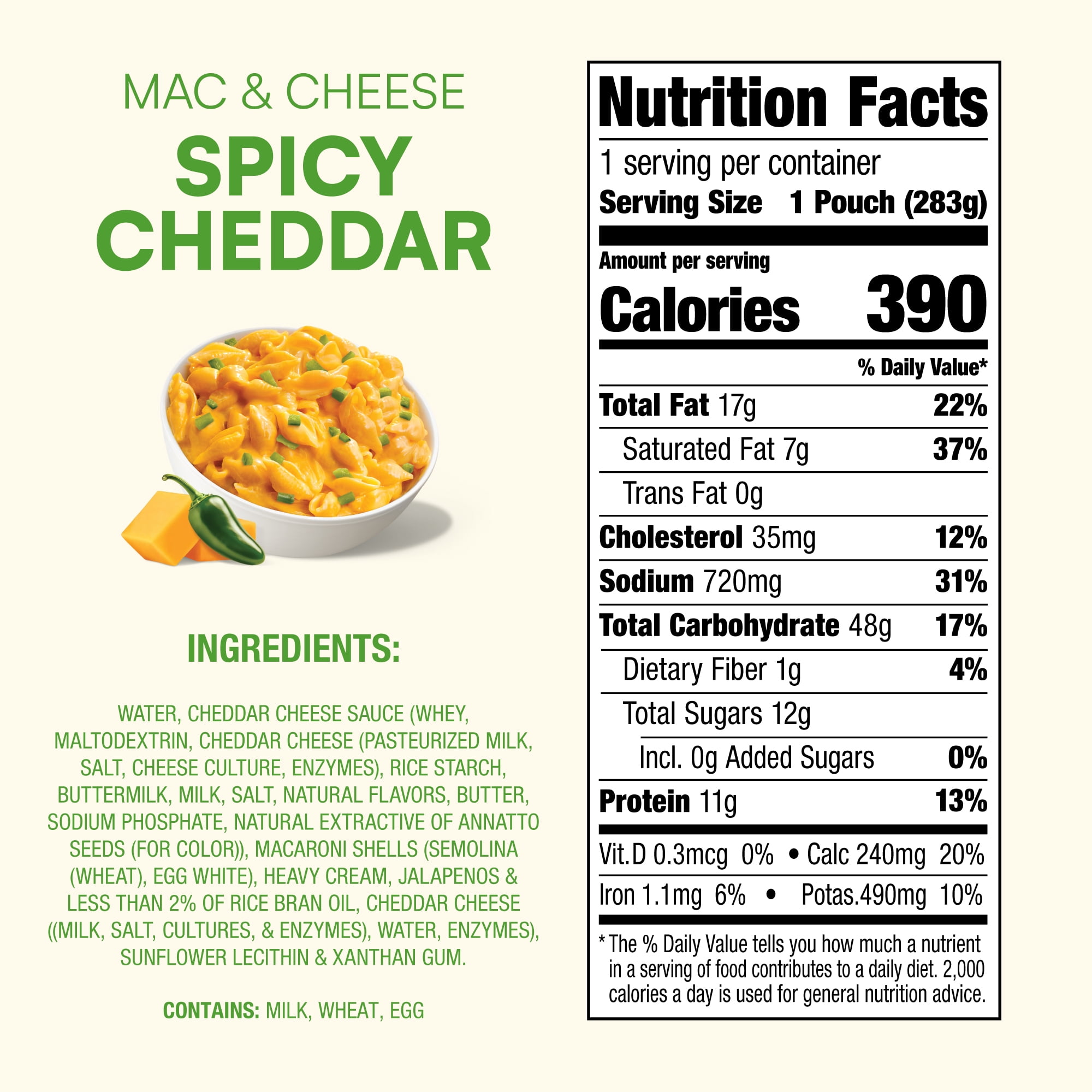Proper Good Spicy Cheddar Mac and Cheese, Ready in 60 Seconds, Shelf-Stable Meal, 10oz