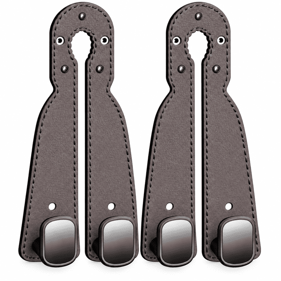 Car Headrest Hooks Hanger for Bags Seat Back Organizer Holder Clips Auto Fastener Oliver Fitment Unfinished No Material, Brown