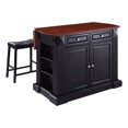 thumbnail image 1 of Crosley Coventry Drop Leaf Kitchen Island with Saddle Stools in Black, 1 of 10