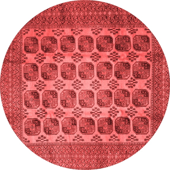 Ahgly Company Indoor Round Southwestern Red Country Area Rugs, 5' Round