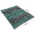 thumbnail image 4 of Turquoise Boho Tribal Triangles and Arrows Pattern Blanket,Comfortable Soft Flannel Throw Blanket,All Season,Warm Lightweight Blankets for Sofa Bed Couch Living Room Chair,60"x80", 4 of 4