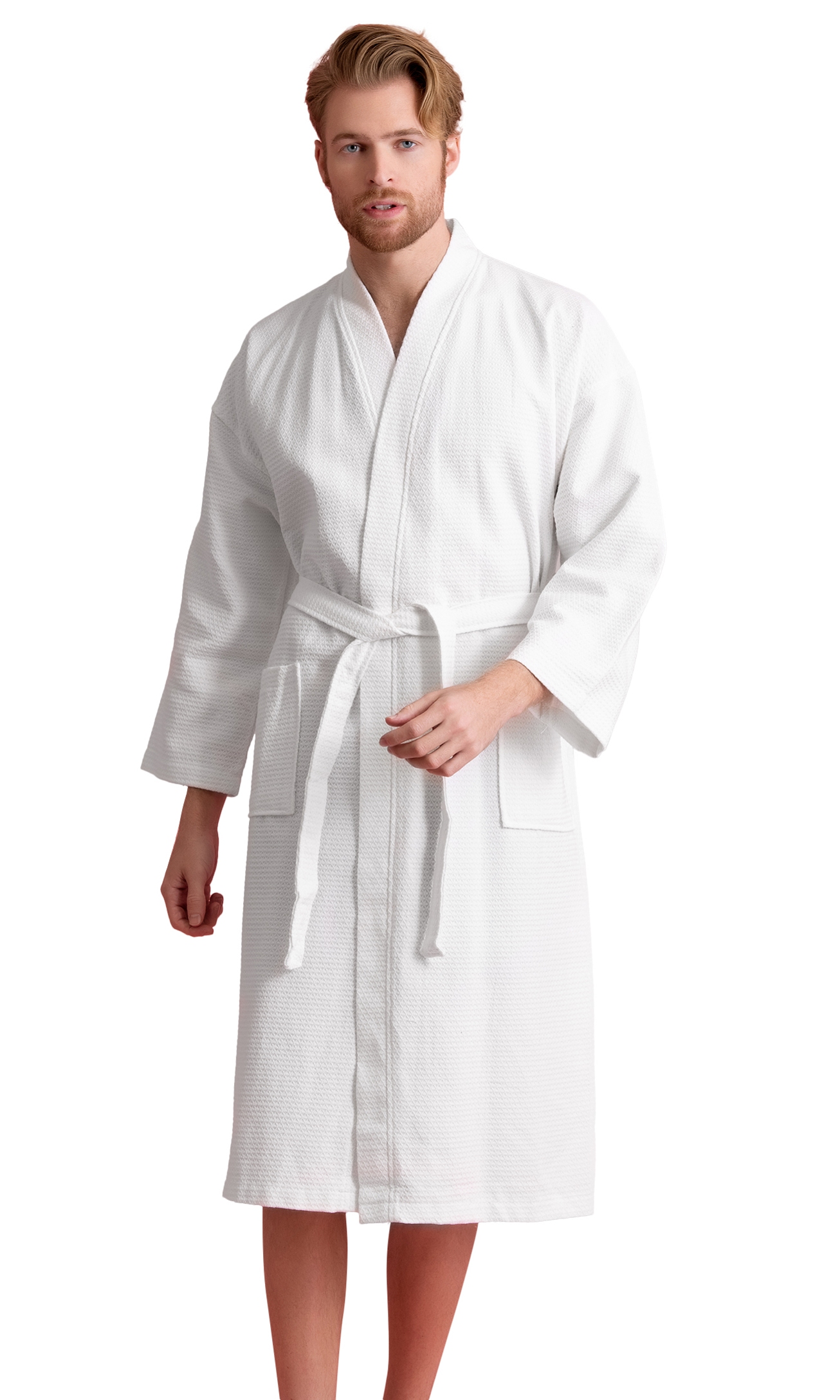 Men's lightweight waffle bathrobe Outlet