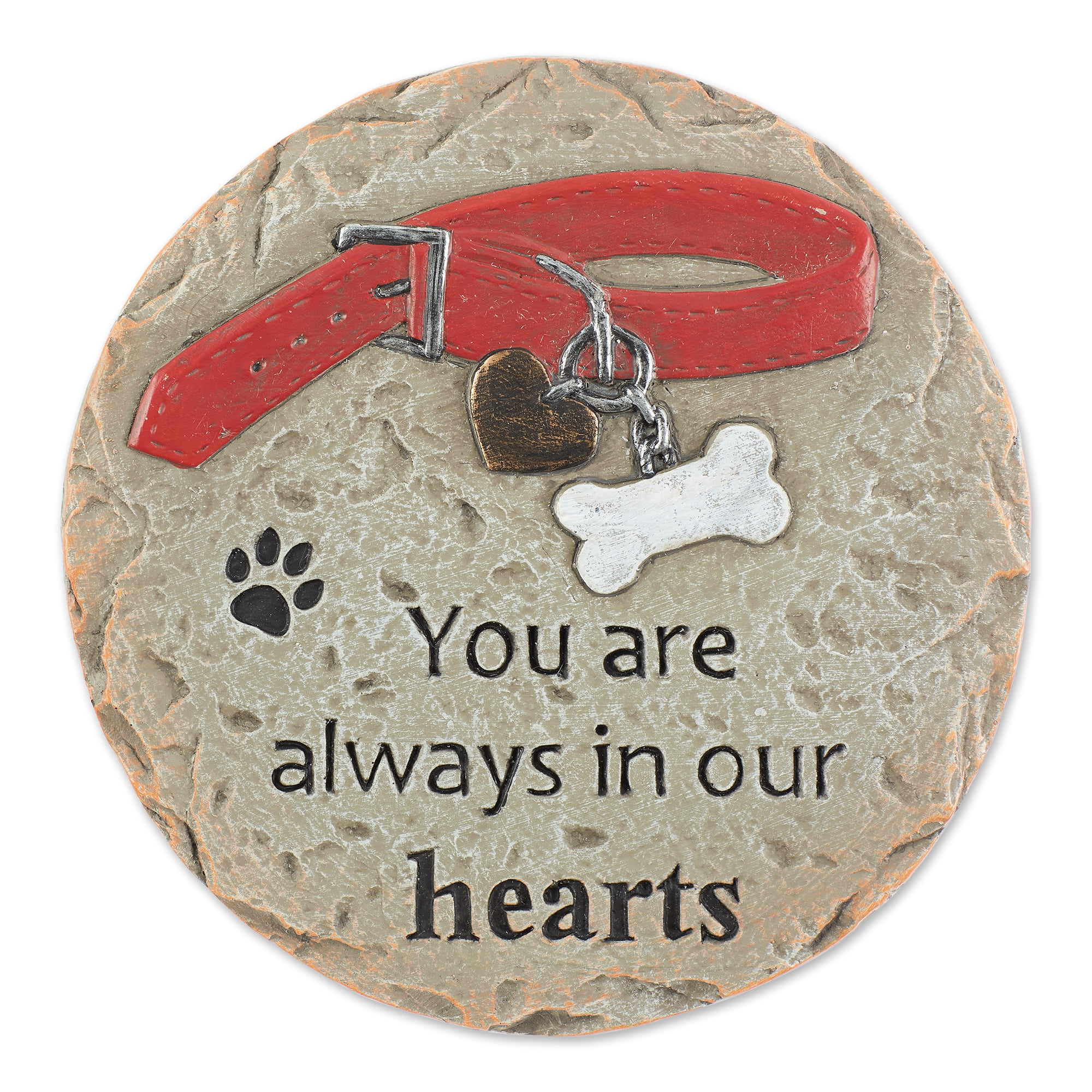 Zingz & Thingz You Are Always in our Hearts Gray Cement Pet Memorial 9.75'