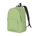 thumbnail image 2 of Balery Green Gingham Vintage Canvas Backpack for Men and Women - Large Capacity, Durable Travel Laptop Bag for School, Work, Hiking, and Outdoor Activities, 2 of 7