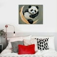 thumbnail image 5 of Nawypu  Panda Canvas Wall Art Funny Panda Playing with Moon The Picture Painting for Kids Room Bedroom Home Decoration Ready to Hang, 5 of 5
