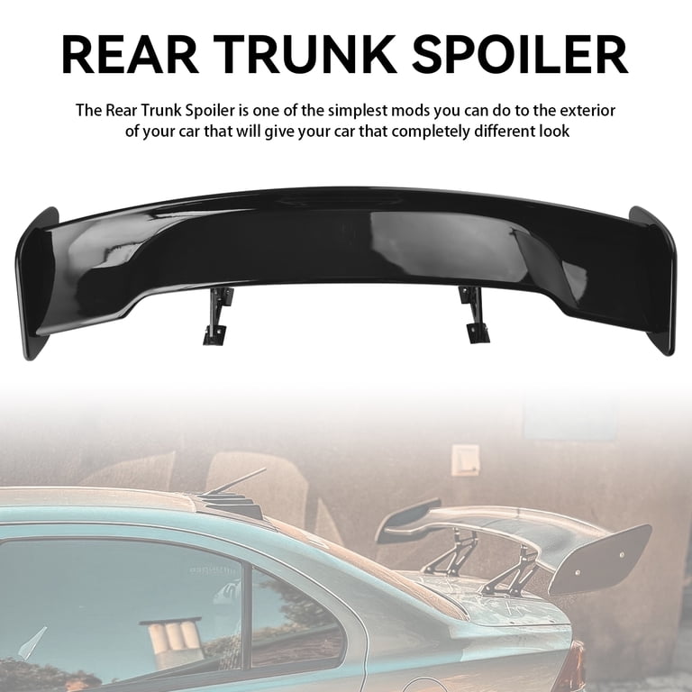 Rear Trunk Spoiler Wing Matte Black JDM OE Style For Subaru WRX STI