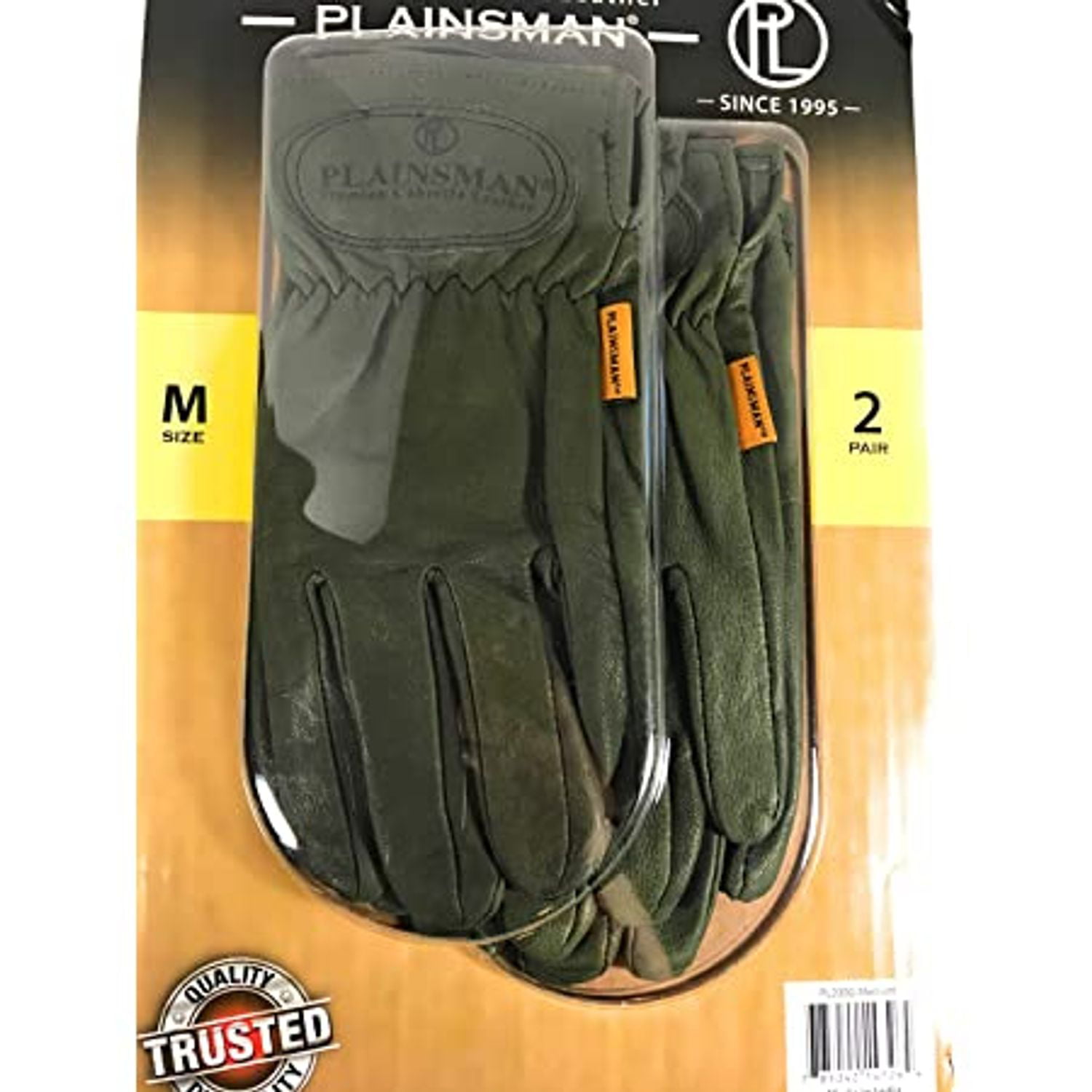 LARGE Work Gloves by Plainsman NEW Two Pairs Habit Premium Leather & Spandex EX 