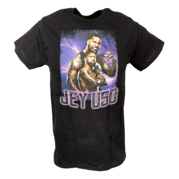 Jey Uso Purple Lightning Mens Black T-shirt