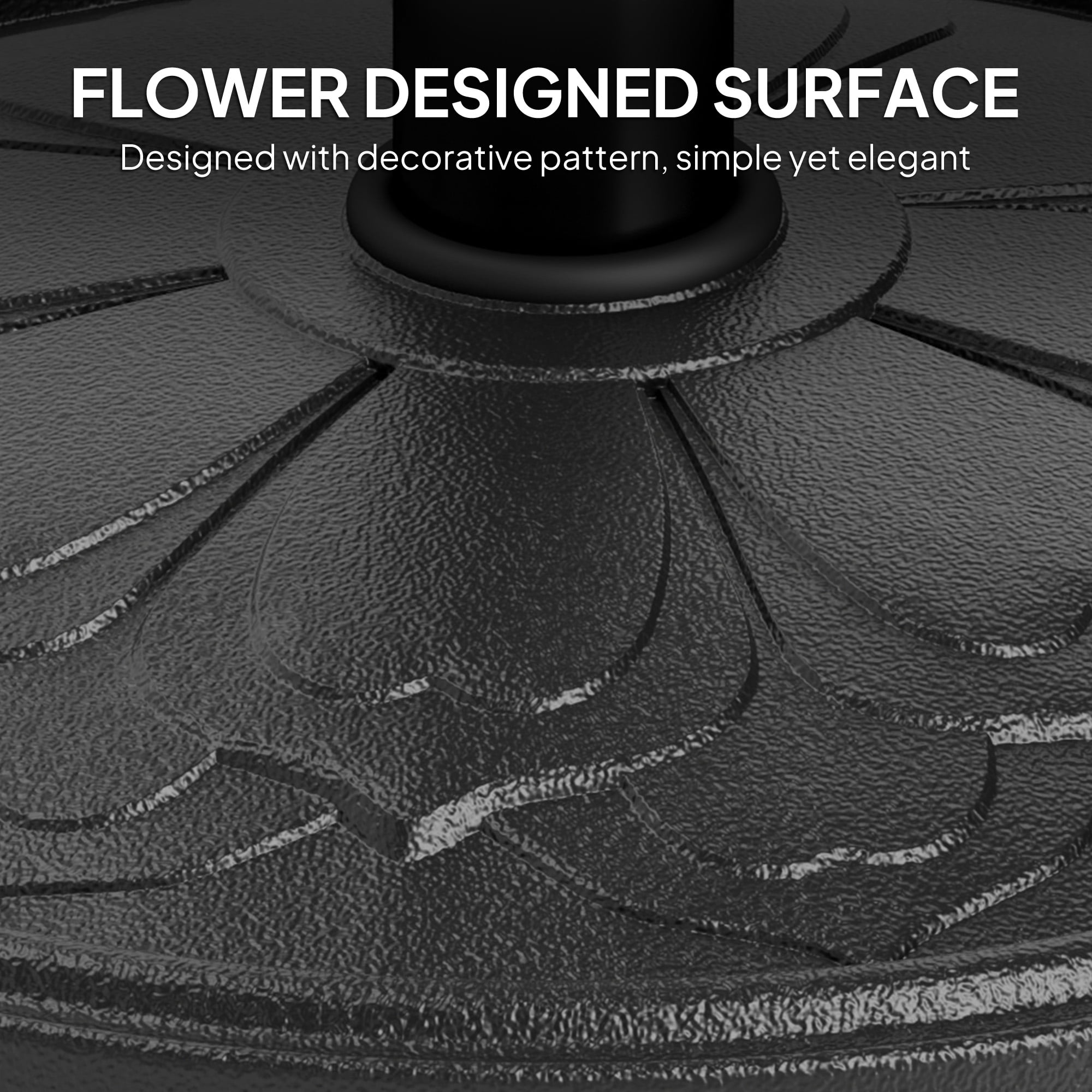 Outsunny Round Patio Umbrella Base, 26 lbs Resin Umbrella Stand Base, Patio Umbrella Stand for 1.3"/1.5"/1.9" Poles for Outdoor Lawn Poolside, Black