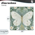 thumbnail image 4 of Stupell Industries Scandinavian Teal Butterfly Garden with Daisies Canvas Art, 30 x 30, by Petals Prints Design, 4 of 8