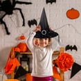 thumbnail image 2 of Hwkond Halloween Wizard Hat Halloween Witch Hat Vintage Cap Costume Accessories for Party Halloween Carnival Lace Decoration,Black, 2 of 4
