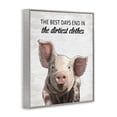 thumbnail image 3 of Stupell Industries Best Days & Dirtiest Clothes Pig Quotes and Sayings Painting Gray Framed Art Print Wall Art, 11 x 14, 3 of 8