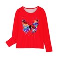 thumbnail image 4 of Bnwani Long Sleeve Toddler Shirts Girls Crew Neck Casual Cute Tops 9 Years, 4 of 5