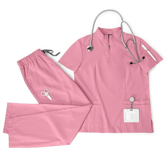 Functional Fashionable Scrubs Set Trendy Design Durable Scrubs Medical Uniforms Women Pet Doctor Costume