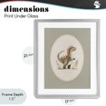 thumbnail image 4 of Stupell Industries Eclectic Watercolor Dinosaur Polka Dot Border Gray Framed Print Under Glass, 17 x 21, by LSR Design Studio, 4 of 8