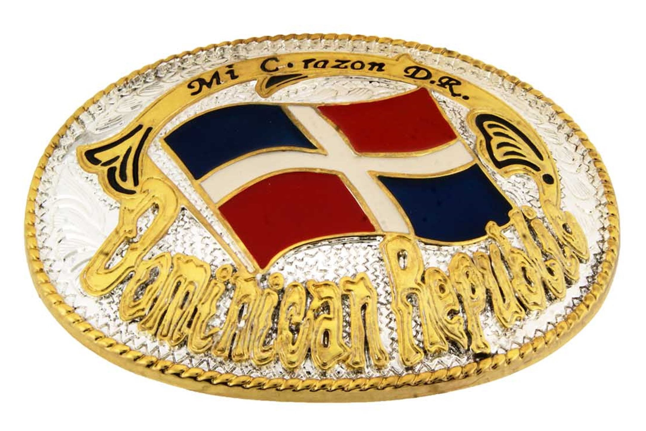 Buckles Zone Dominican Republic Country Flag Belt Buckle Domingo